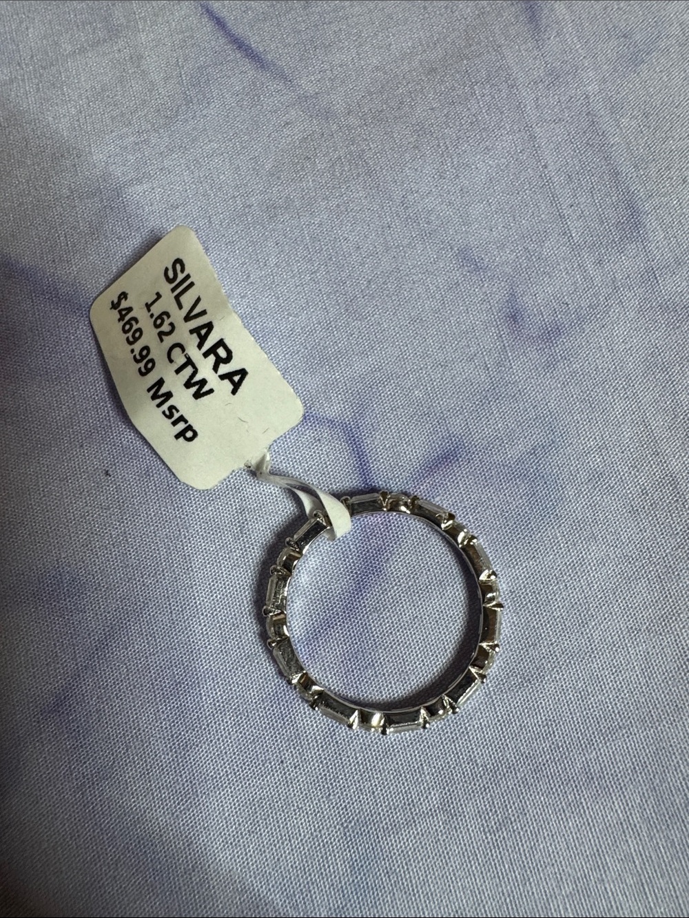 925 Silver & 1.62 CTW Moissanite Band Ring - Picture 3 of 4